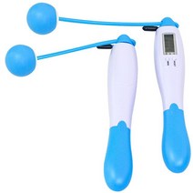 스마트 줄넘기 노라인 무선 전자 피트니스 코드리스 LCD 화면 계산 속도 카운터 체육관, [06] Wireless ball-blue