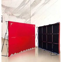 포토존 트러스 프레임 접이식 간판 부스 배경 브라캣, 철제3x6그리드(2.3x4.55m)프레임(케이블타이)