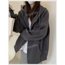 여자 여성 후드집업 차콜 회색 가성비 오버핏