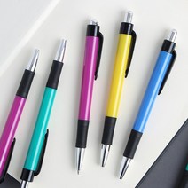 비비드 클립 볼펜 10p세트 0.7mm /판촉볼펜 검정볼펜, 없음