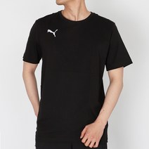 푸마 반팔티 베이직반팔 팀골 캐주얼 티 검흰 티셔츠