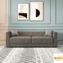테크니컬 패브릭 소파 소형 북유럽 모던 듀오 2 3인위 인플루언서 거실 렌탈룸용 침실, 3인 2m / 쿠션 2개 증정, 미디엄그레이