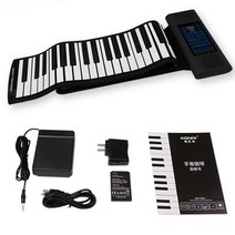 마스터키보드 신디사이저 미니피아노 88 키 전자 피아노 MIDI 및 USB 충전 지능형 블루투스 전송 휴대용 소프트 실리콘 키보드 마이크 포함, [02] US PLUG