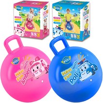 NEW로보카 폴리 통통볼 점핑볼 어린이 짐볼 장난감 유아 완구 엠버, 1.엠버 통통볼