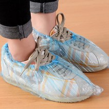 디엠몰 100장(50쌍) 일회용 비닐 신발 구두 운동화 바닥 보호 커버 신발덮개 비닐슬리퍼, 100P(50쌍), 단색