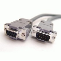 수작업 RS232 9핀 암-수 3M 크로스케이블 시리얼통신