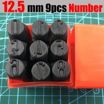 금속각인기 가죽 영숫자 인감 도구 작업 안장 만들기 조각 공예 스탬프 스탬핑 솔리드 메탈 인쇄, [18] 12.5mm Number