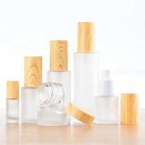 원목무늬 스프레이 크림 유리 화장품 소분 공병 모음, 크림_투명용기(30g)