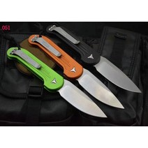 호신용 칼 마이크로 OTF 테크 나이프 루트 시리즈 8CR 스틸 블레이드 58HRC 경도 항공 알루미늄 손잡이 야외 자기 방어 포켓, 1.green