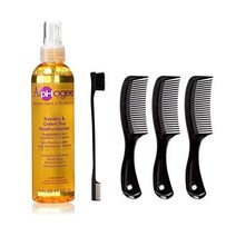 케라틴 및 녹차 헤어 리스트럭처 키트 Aphogee 스프레이 236.6ml8온스 리브인 트리트먼트 둥근 손잡이 엉킴 방지 빗 양면 엣지 헤어브러시 포함