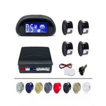 자동차 전방 감지 센서 Parktronic LED 주차 키트 레이더 백라이트 디스플레이 백업 모니터 기 시스템 다중 599EA 2, 02 White