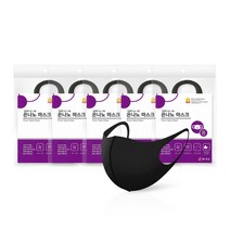 프로틴 나노 기술 은나노 마스크 블랙 5개, 단품