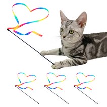 위제트 고양이 리본 낚시대 장난감 4p, 위제트 리본 낚시대 장난감 4p