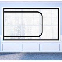 고양이방묘창 고양이 방충망 펫도어 방묘문 지퍼가 보이지 않는 스크린 창 그물 쉬운 설치 높은 광선 투과율 모기 곤충 방지 조류 및, custom 사이즈+White edge Grey net