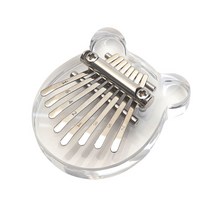 8 키 미니 칼림바 엄지 피아노 나무 금속 작은 악기 펜던트 Mbira 성인 어린이를위한 선물 초급 학습, 04 Transparent Bear_04 프랑스