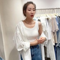 여성나시 민소매 위델리아 2021년 나사가 광택 방지 얇은 이너 이너 여여름 아웃핏