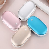충전식 전기손난로 보조배터리 각인 가능 휴대용 kc인증 전기 전자 핫팩 어린이 커플 연인 졸업 입학 크리스마스 선물 판촉물 답례품, 골드