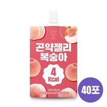 참앤들황토농원 데이앤 복숭아 곤약젤리 130mlx40포 벌크, 없음
