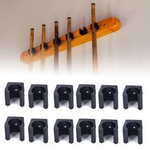 카본큐대 12pcs 당구 큐 홀더 1 9x1 8x1 8cm 벽 낚싯대 홀더 플라스틱 스틱 홀더 클립 당구 낚시 액세서리, 블랙 12개