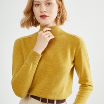 겨울 가을 반목 스웨터 여성 와이드 루즈핏 이너티셔츠 미드 상의 울캐시미어니트 이너웨어 빅사이즈