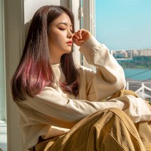 보나헤어 붙임머리 인모 옴브레 헤어피스 라일락 컬러, 옴브레종류:투톤옴브레|스타일:바디웨이브, 단품