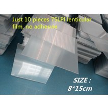 ohp필름 투명 손코팅 pvc 코팅 3D 사진 제작용 렌즈 필름 시트 50 LPI 100 장, 07 8x15cm 75LPI lenti