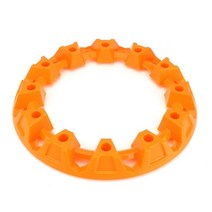 바퀴 ATV 휠 트림 허브 보호 장식 림 캡 범용 차량 모든 지형 플라스틱 커버 10 인치 타이어에 적합 2 개, 주황색