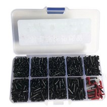 (1pack 1500pcs) 배드민턴 그로밋 아일렛 배드민턴 라켓 스트링 프로텍터 라켓 스트링 튜빙 도구 세트, 검은색, 1개