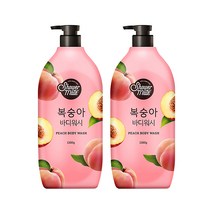샤워메이트 복숭아향 바디워시 바디클렌저 1.2kg X2개, 1개