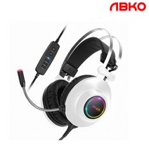 앱코 N550 ENC 가상 7.1 RGB 진동 노이즈 캔슬링 초경량 헤드셋 (화이트), 1