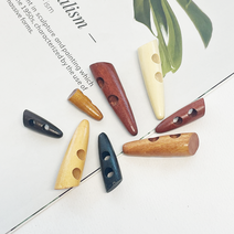 NEW) 2구 사선 떡볶이 단추 우드단추(8개), 커피브라운