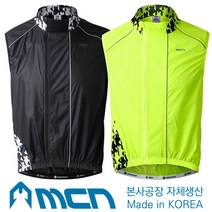 MCN 라이딩 자전거 바람막이조끼 질렛 콘트래스트 바람막이