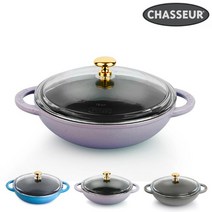 [차세르] 무쇠 주물 미니 WOK 18cm *색상선택가능*, 색상:블랙, 상세 설명 참조