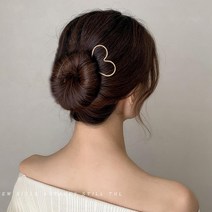 비녀 유자핀 오니핀 하트 올림머리 메탈 업스타일핀 삔 심플헤어핀 U핀 뒤꽂이 포인트 유핀