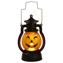 캠핑용품 안전용품 생존용품 레트로 호박 랜턴 휴대용 매다는 장식품 불꽃 없는 티 라이트 할로윈용, 03 C