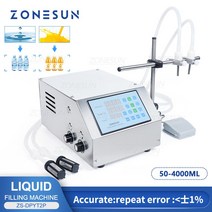 액상충진기 소분기 ZONESUN ZS-DPYT2P 액체 충전 기계 반자동 더블 노즐 음료 주스 향수 바이알 물 50-4000, 한개옵션0