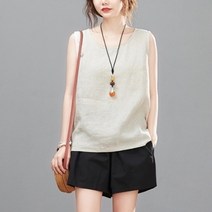 G124682 린넨 나시 티셔츠