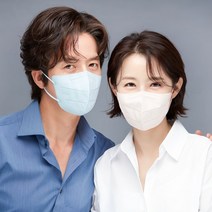 [케이바이오] 정준호 국산 유앤미 프리미엄 kf94 새부리형마스크 대형 100매 8컬러 숨쉬기편한 귀안아픈 데일리 일회용 연예인 새부리, 상아색100매