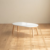 레트로하우스 비아 원목 접이식 거실테이블, 화이트블랙