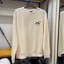 [리트머스] 아이보리 백 포인트 힙 기모 맨투맨 LM4TU892