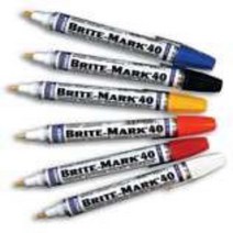 Dykem Brite-Mark 00083 White Medium Marking Pen - Tip Type: 40 Medium 40008 [PRICE is per EACH], 1