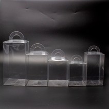 손잡이 투명 PVC 상자(10장), 소주잔