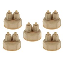 GHSHOP 병 뚜껑이 있는 5x 수족관 이산화탄소 DIY 반응기, 3.3x3cm, 플라스틱, 베이지