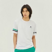 LECOQ 테니스 에션셜 모노그램 선데이 반팔 화이트 (QO123TRS17)