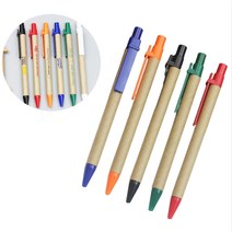 크라프트종이 볼펜 행사용 판촉용 영업용 친환경 에코볼펜, 블루