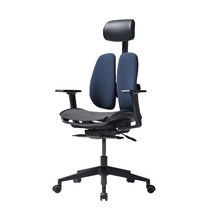 듀오백 골드 에어로 D2500G-DAM Airo 좌판메쉬의자, 딥블루