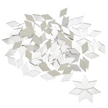 붙이는타일 벽데코 타일 스페인 거실 폴리싱 모자이크 100pcs 유리 거울 벽 작품에 대 한 대량 다이아몬드 모양 diy 수제 용품, 사진으로