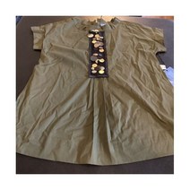 NWT Simply 베라왕 Vera Wang “Orchard Rain” Blouse / Dress - Field Green -사이즈 Small 125894