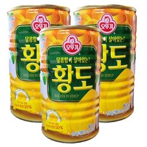 오뚜기 황도 통조림 반절, 400g, 3개