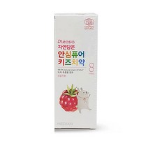 플레시아 자연담은 키즈 치약 산딸기향, 80g, 12개입